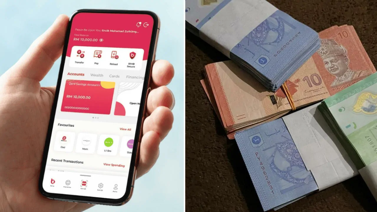 cara tukar duit raya secara online di apps bimb