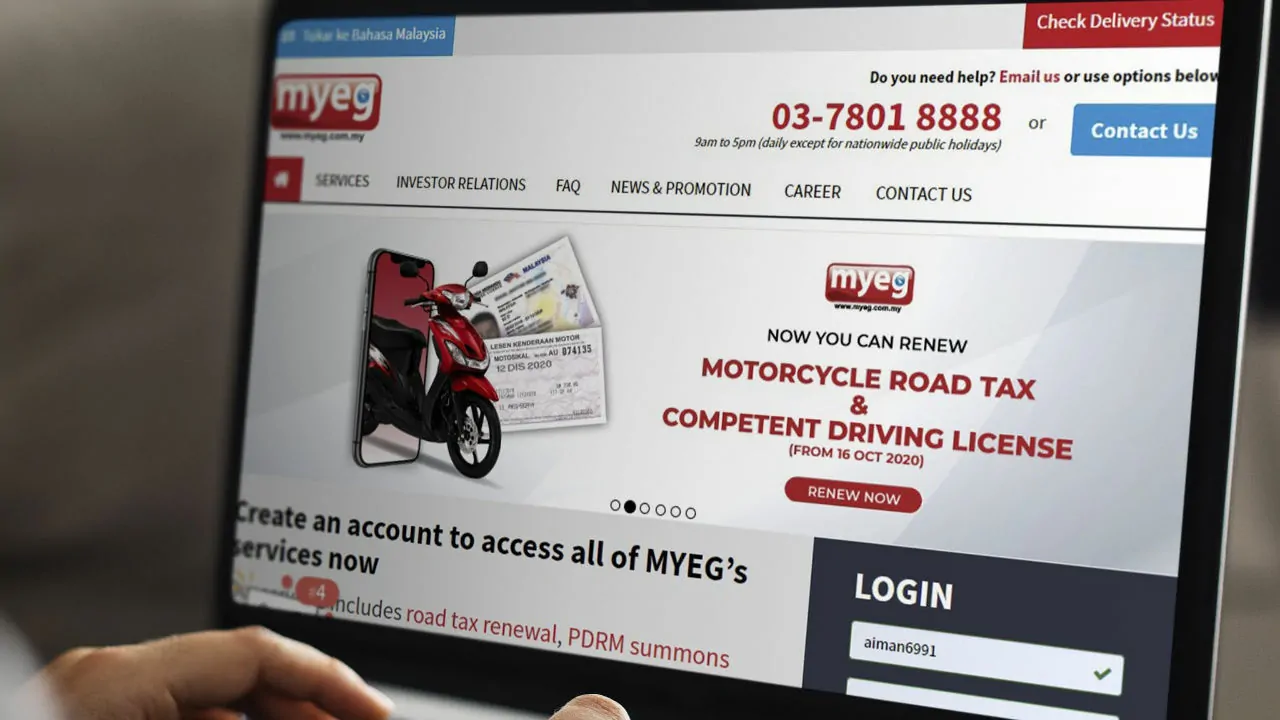 cara renew lesen memandu myeg online