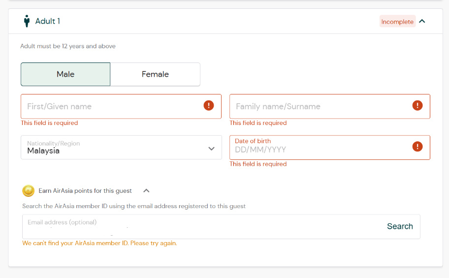 cara isi nama air asia