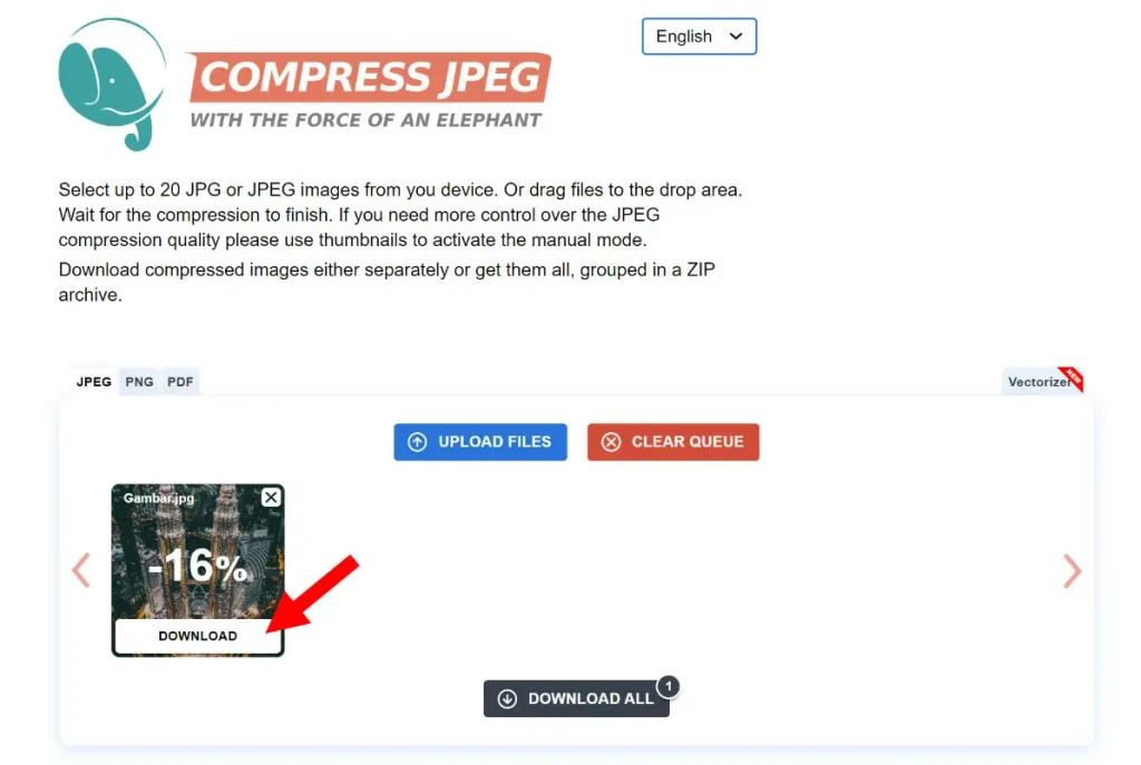 cara kecilkan saiz gambar online