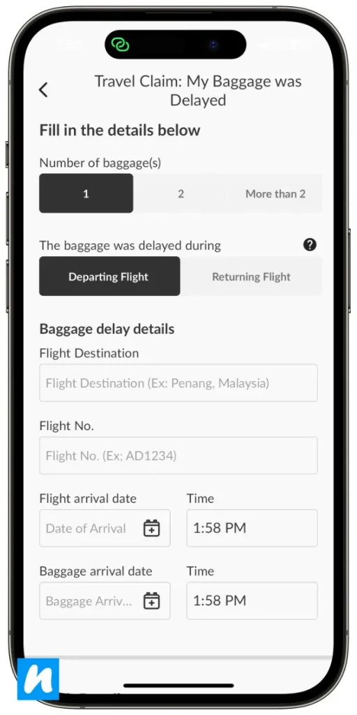 cara claim luggage delay etiqa