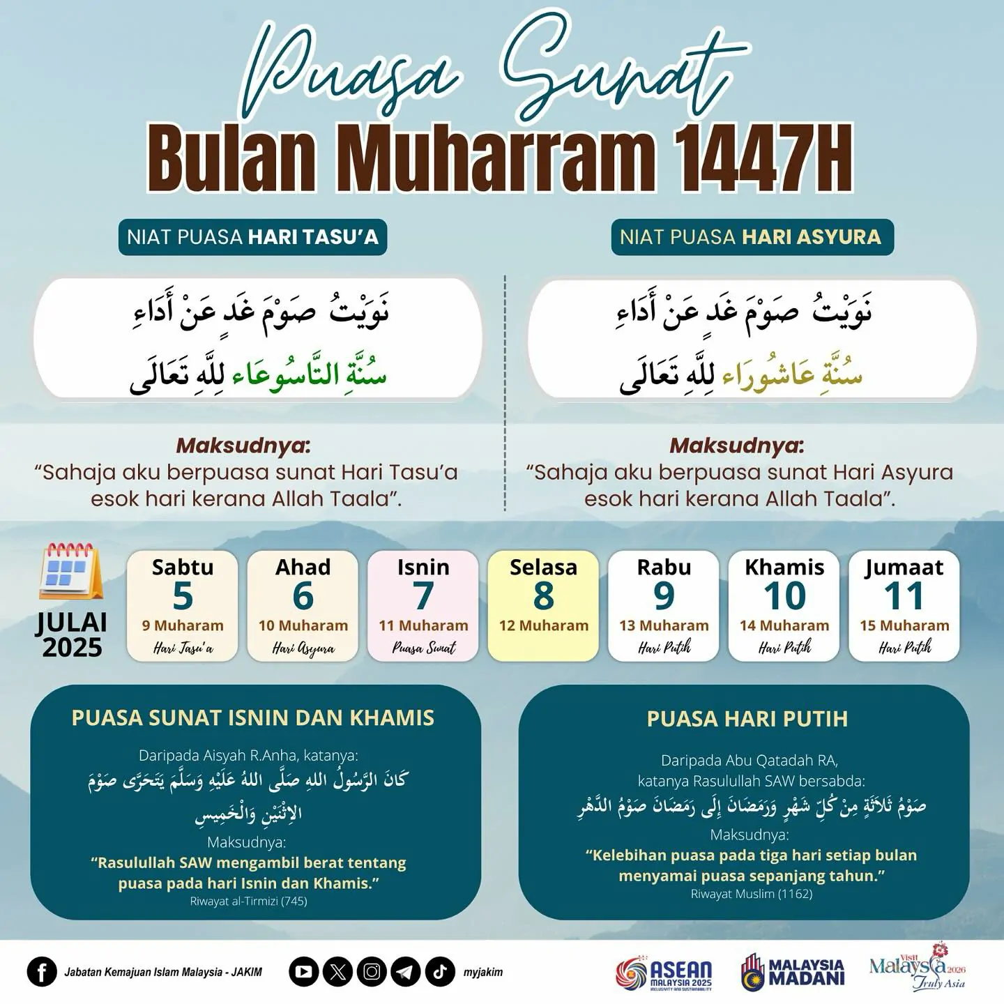 niat puasa hari asyura