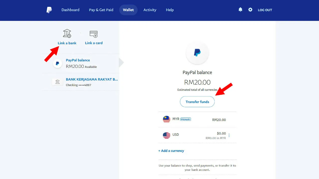 cara transfer duit paypal ke akaun bank