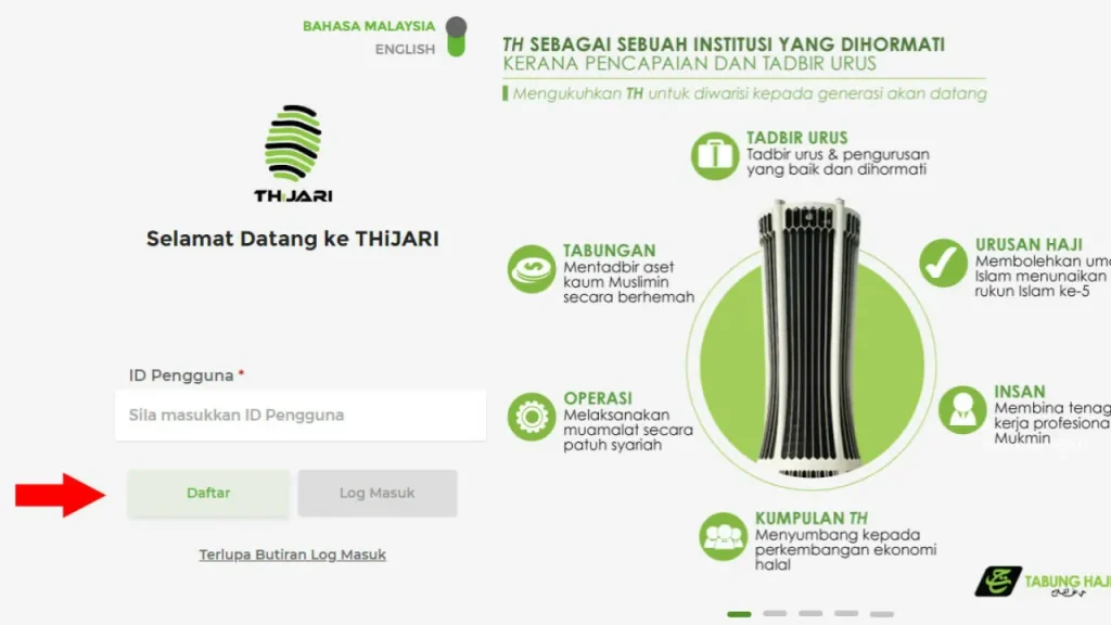 cara daftar thijari