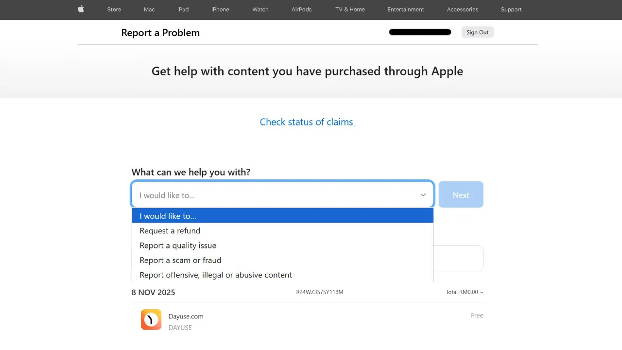 cara refund dari apple iphone 