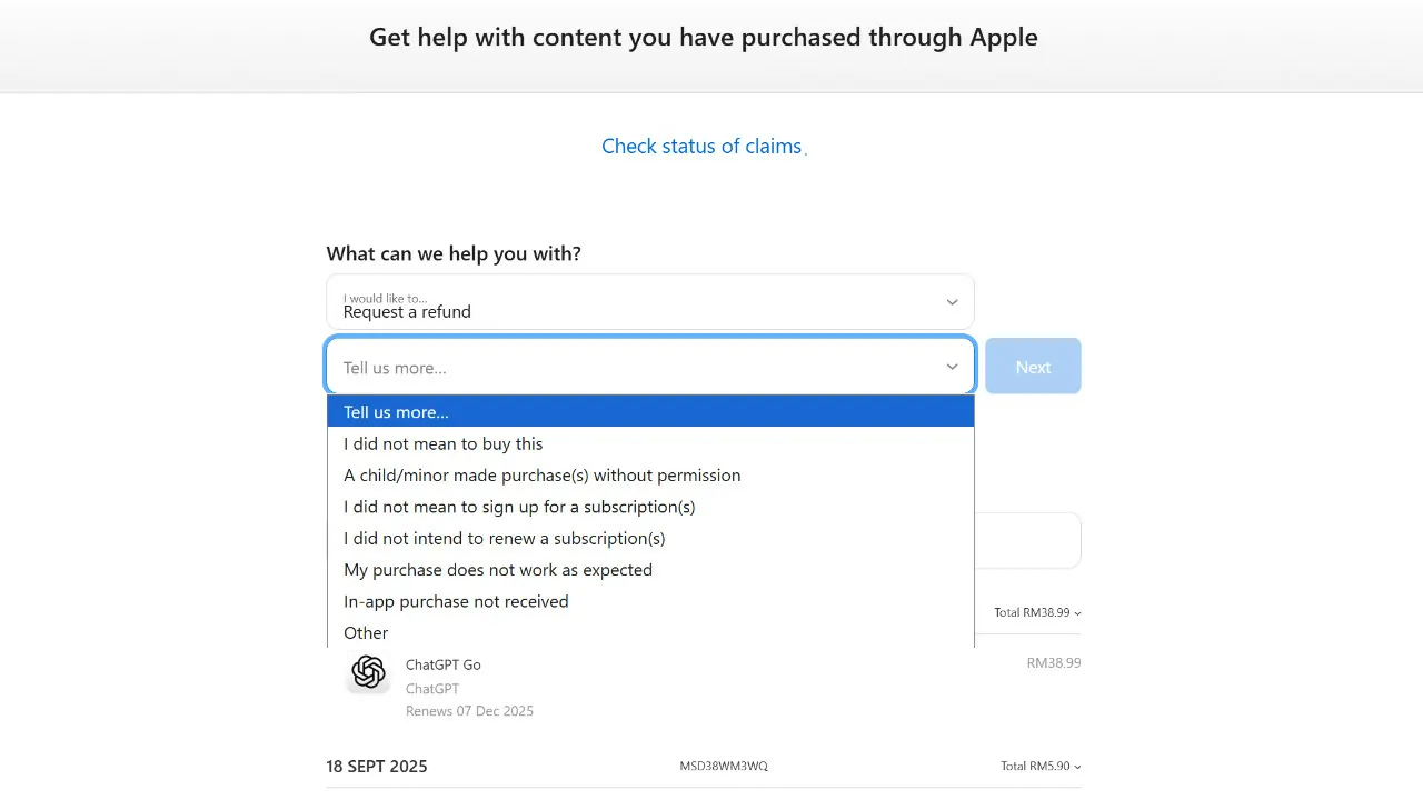 cara refund dari apple iphone