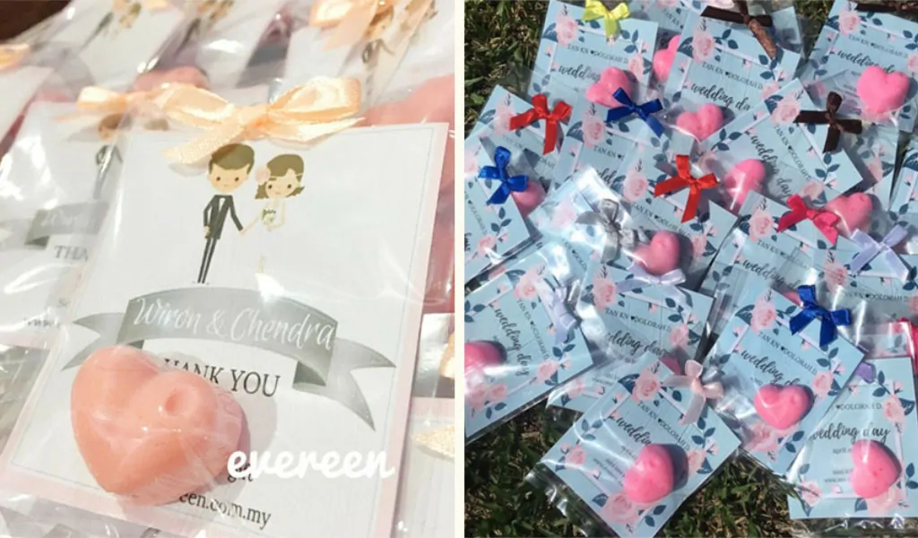 doorgift kahwin sabun mini love