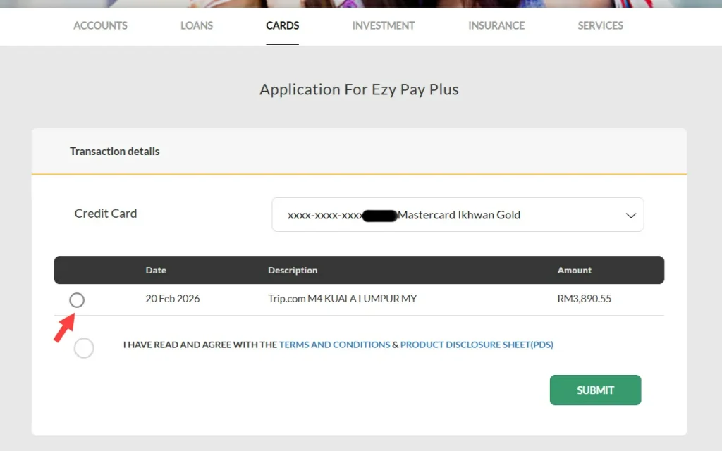 cara mohon ezypas plus maybank