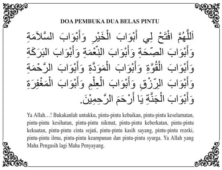 Doa Pembuka 12 Pintu