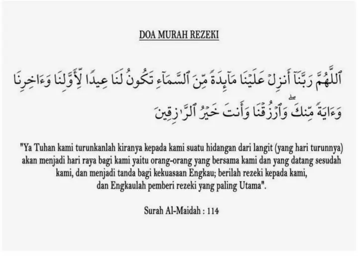 Surah Al-Maidah (Ayat 114)