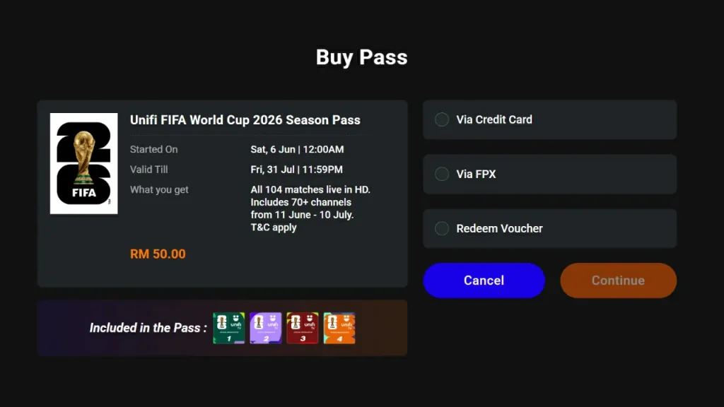 beli pas bermusim pakej fifa world cup 2026 unifi