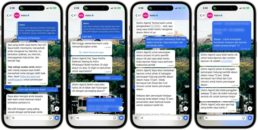 cara terminate astro