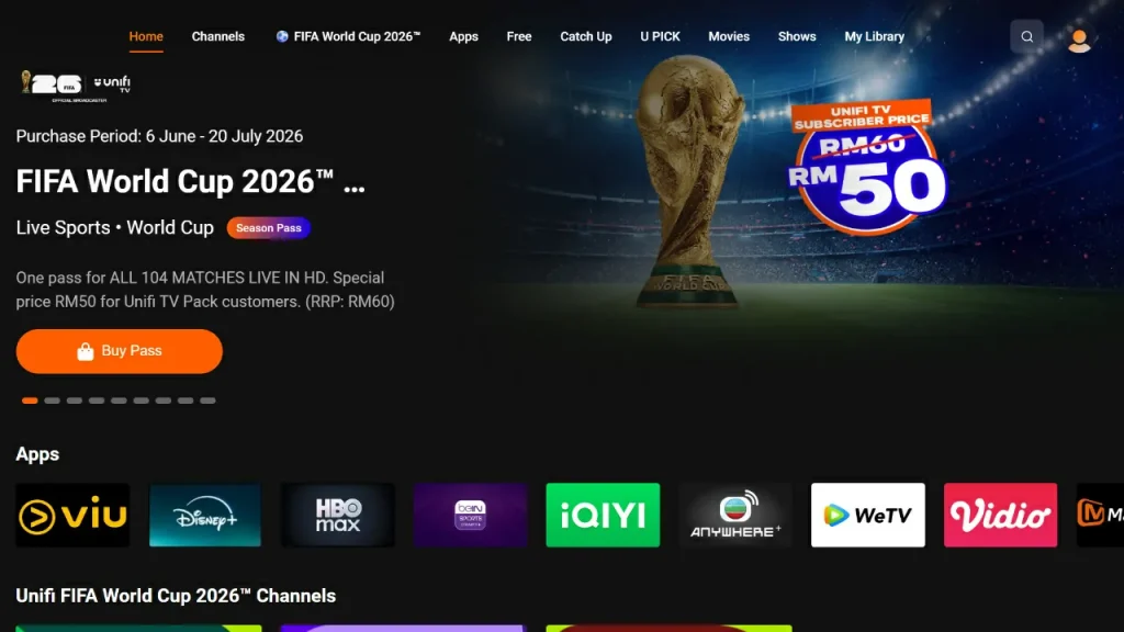 unifi tv