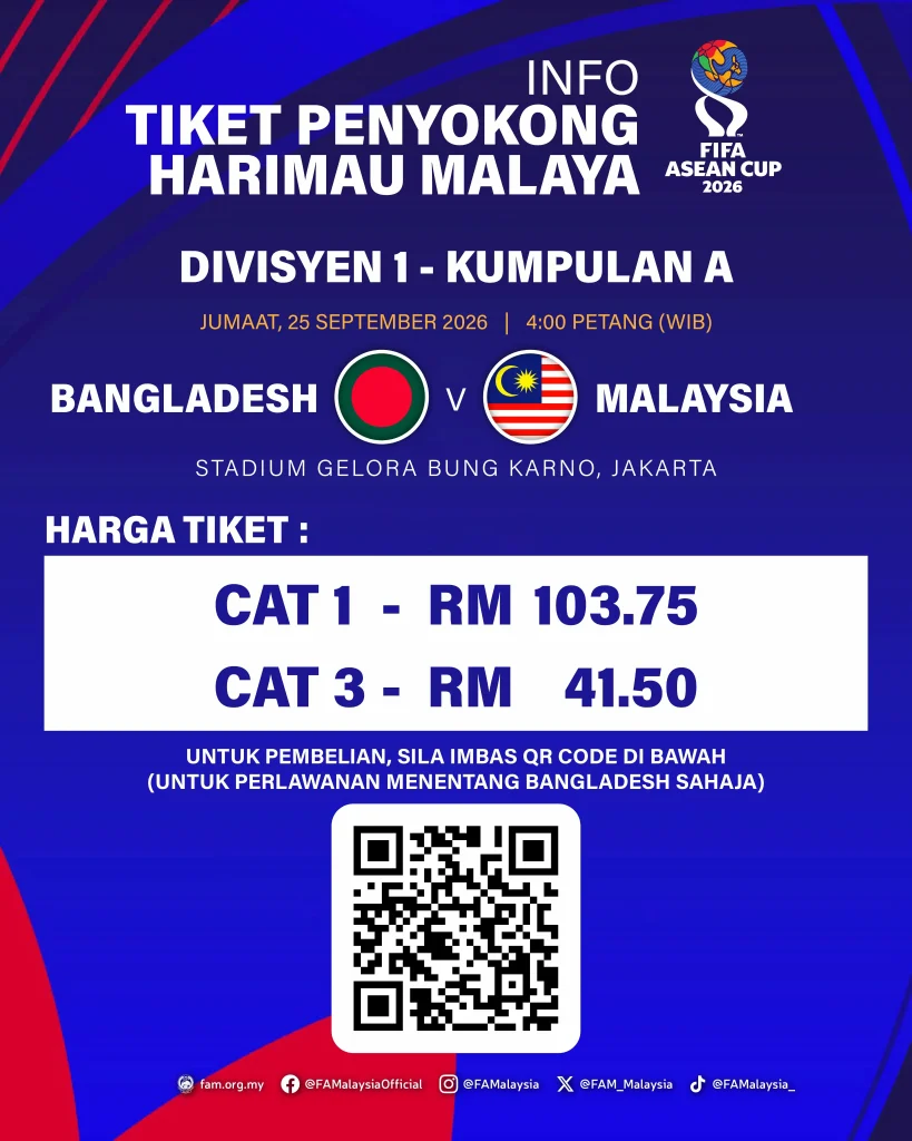 cara beli tiket perlawanan bangladesh vs malaysia